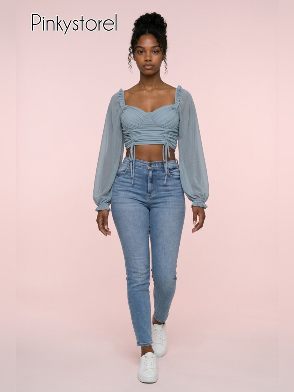 Blue Crop Top